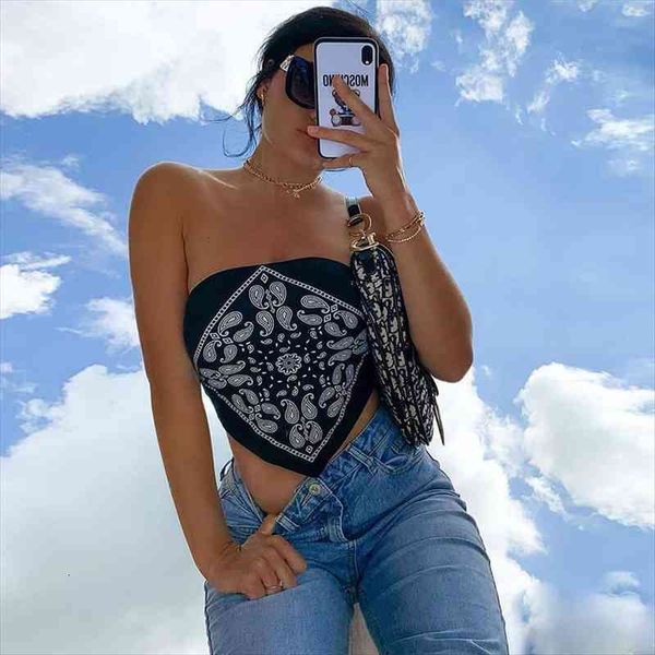bandana off shoulder womens camis t shirt girls tight printed breast wrap casual sleeveless backless top, White
bandana off shoulder womens camis t shirt girls tight printed breast wrap casual sleeveless backless top, White