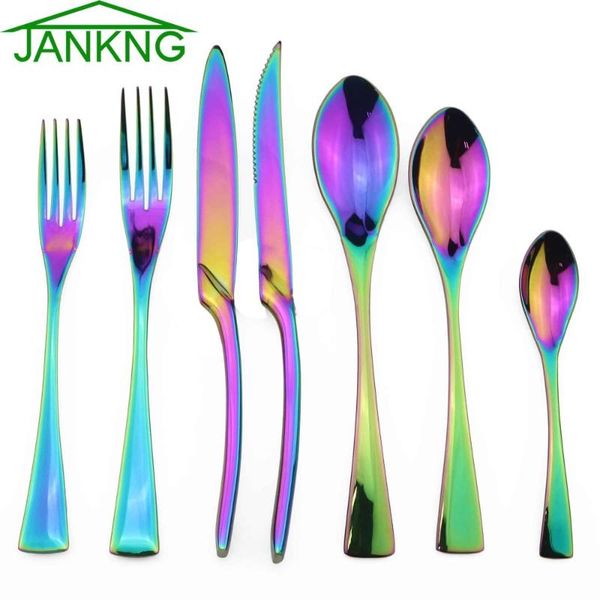 1-pieces rainbow dinnerware set colorful mirror tableware stainless steel western cutlery kitchen accessories sets
1-pieces rainbow dinnerware set colorful mirror tableware stainless steel western cutlery kitchen accessories sets