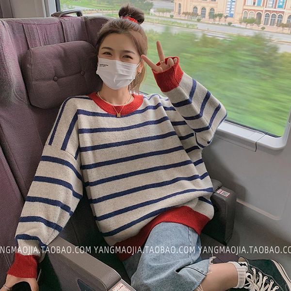 women's sweaters korean striped knitted sweater women o-neck long sleeve casual knitwear pullovers loose vintage harajuku jumpers sweet, White;black
women's sweaters korean striped knitted sweater women o-neck long sleeve casual knitwear pullovers loose vintage harajuku jumpers sweet, White;black