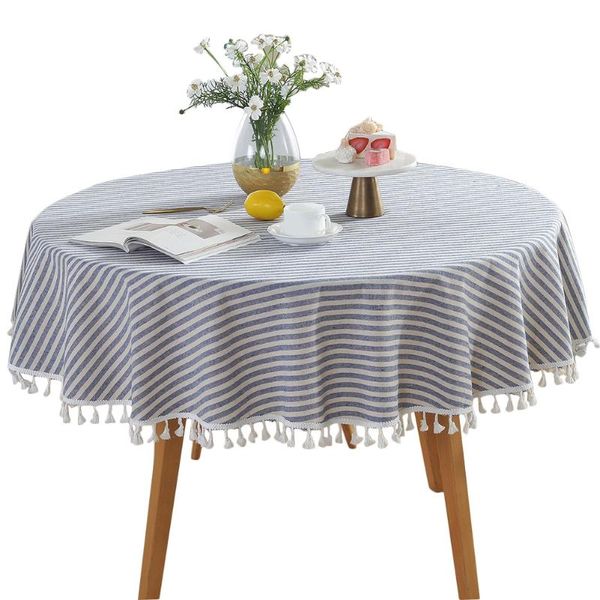 decorative dining tablecloth round for kitchen living room dust-proof table runner cover striped cotton linen tassel cloth
decorative dining tablecloth round for kitchen living room dust-proof table runner cover striped cotton linen tassel cloth