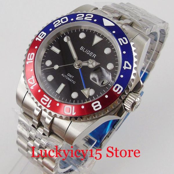 wristwatches bliger sapphire glass automatic men watch jubilee band gmt indicator stainless steel case, Slivery;brown
wristwatches bliger sapphire glass automatic men watch jubilee band gmt indicator stainless steel case, Slivery;brown