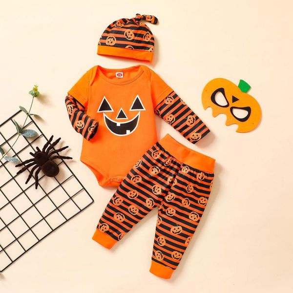 clothing sets autumn winer born infant baby boy girl halloween pumpkin bodysuit+striped pants hat casual outfit, White
clothing sets autumn winer born infant baby boy girl halloween pumpkin bodysuit+striped pants hat casual outfit, White