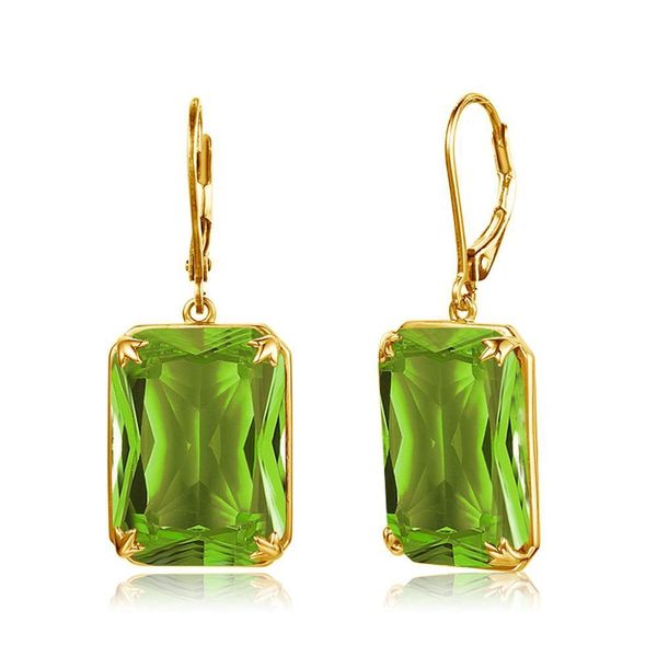 925 sterling silver peridot gemstone 14k gold drop earrings fashion jewelry for women, Golden
925 sterling silver peridot gemstone 14k gold drop earrings fashion jewelry for women, Golden