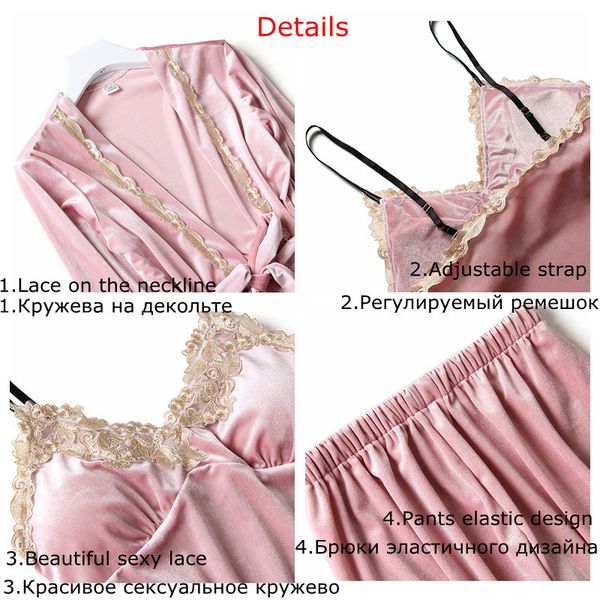 sleepwear 5 pieces veet pajamas for women lace sleepwear pajama set winter warm sling night female nightwear dr54 ugxi, Black;red
sleepwear 5 pieces veet pajamas for women lace sleepwear pajama set winter warm sling night female nightwear dr54 ugxi, Black;red