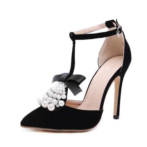 summer women pumps pearl female heel on pointed toe shoes thin high heels ladies banquet spring butterfly-knot sandals, Black
summer women pumps pearl female heel on pointed toe shoes thin high heels ladies banquet spring butterfly-knot sandals, Black