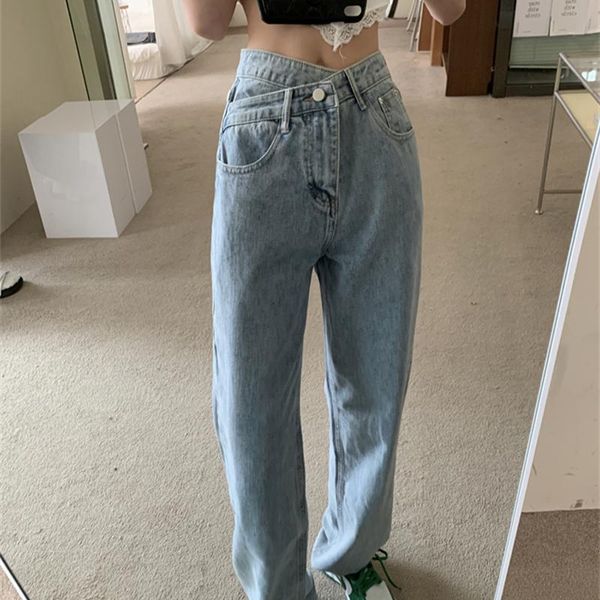 women's jeans 2021 summer fashion blue baggy straight buckle high waist ladies casual wide leg denim pants
women's jeans 2021 summer fashion blue baggy straight buckle high waist ladies casual wide leg denim pants