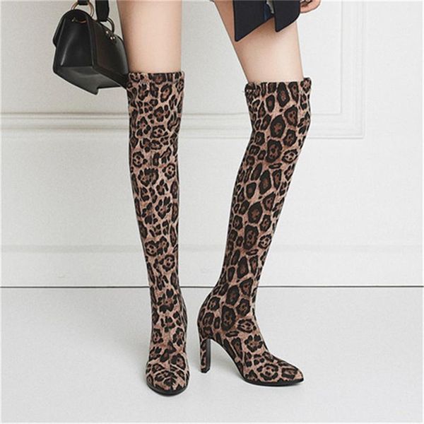 boots 34-42 over the knee big size women high quality, Black