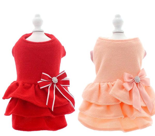 dog apparel red pink colors warm dresses with big bow decor clothes for autumn and winter thick fantasia cachorro pet
dog apparel red pink colors warm dresses with big bow decor clothes for autumn and winter thick fantasia cachorro pet