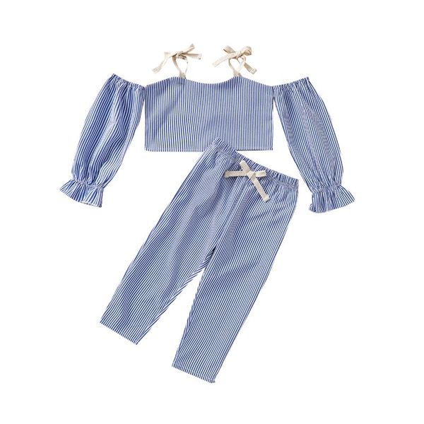clothing sets 1-6y autumn fashion kids girls 2pcs striped printed off shoulder long sleeve t shirts pants clothes, White
clothing sets 1-6y autumn fashion kids girls 2pcs striped printed off shoulder long sleeve t shirts pants clothes, White
