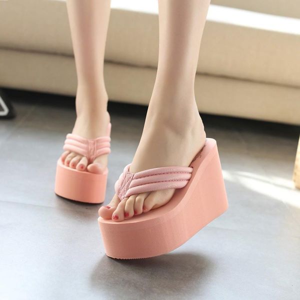 slippers woman 2021 fashion muffin thick bottom platform slope beach female sandals high heel, Black
slippers woman 2021 fashion muffin thick bottom platform slope beach female sandals high heel, Black