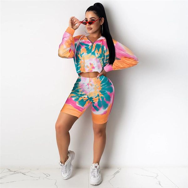 women's tracksuits tie dye print female suits long sleeves hooded crop + elastic shorts 2pcs sets autumn spring skinny casual, Gray
women's tracksuits tie dye print female suits long sleeves hooded crop + elastic shorts 2pcs sets autumn spring skinny casual, Gray