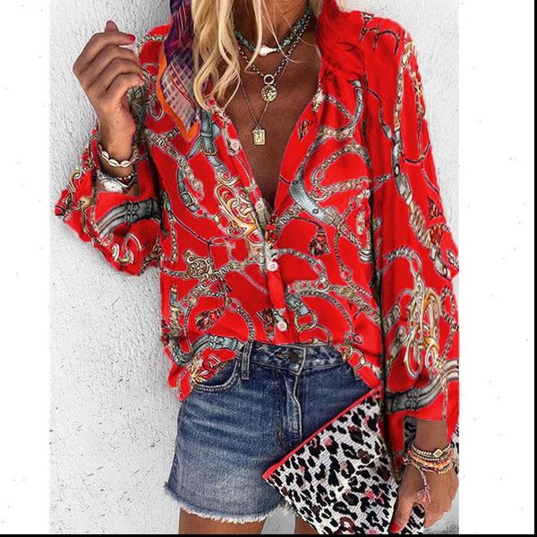 long sleeves casual v neck womens blouses button cardigan loose print office ladies thin spring summer, White
long sleeves casual v neck womens blouses button cardigan loose print office ladies thin spring summer, White