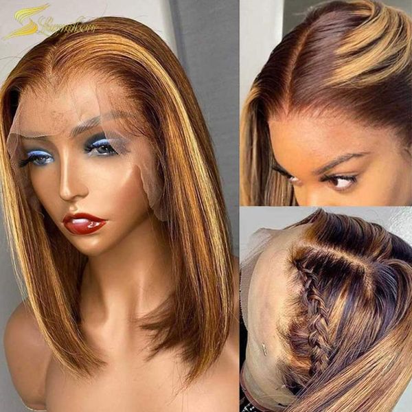 lace wigs short bob 13x6 straight front wig full ombre brown blonde highlight transparent hd frontal blunt cut pre plucked, Black;brown
lace wigs short bob 13x6 straight front wig full ombre brown blonde highlight transparent hd frontal blunt cut pre plucked, Black;brown