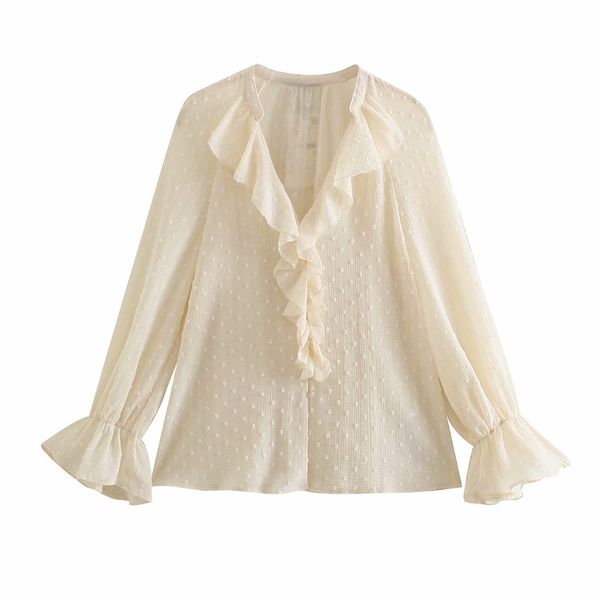 spring women shirt ruffled chiffon solid long sleeves v-neck chic lady fashion casual clothes 210517, White
spring women shirt ruffled chiffon solid long sleeves v-neck chic lady fashion casual clothes 210517, White