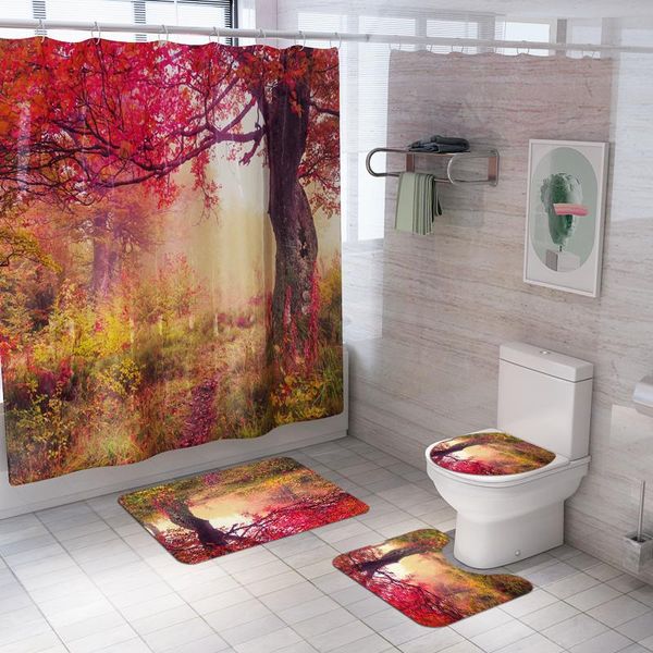 shower curtains forest trees scenery waterproof non-slip bath mat set bathroom toilet cover rug home decor
shower curtains forest trees scenery waterproof non-slip bath mat set bathroom toilet cover rug home decor