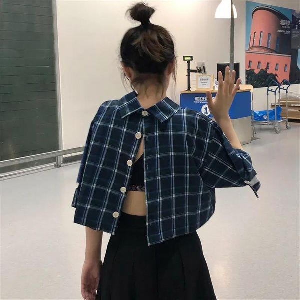 women's blouses & shirts cute plaid blouse shirt girl funny hip hop short sleeve crop women harajuku loose summer female korean clothe, White
women's blouses & shirts cute plaid blouse shirt girl funny hip hop short sleeve crop women harajuku loose summer female korean clothe, White