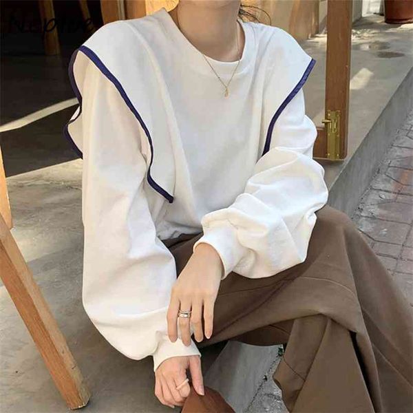 hit color patchwork loose t shirt women o neck long sleeve causal tees spring simple ol feminino all match 210422, White
hit color patchwork loose t shirt women o neck long sleeve causal tees spring simple ol feminino all match 210422, White