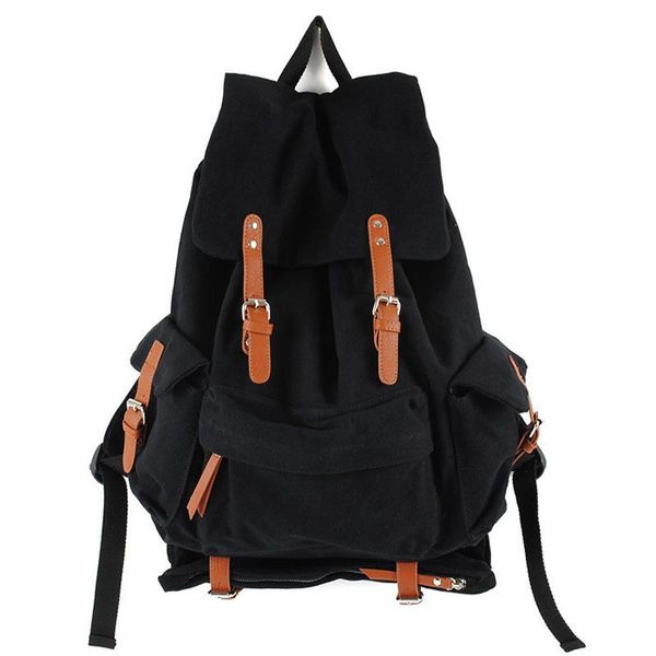 backpack men's canvas leisure pu leather rucksack multi-function bag lapshoulder straps school travel black
backpack men's canvas leisure pu leather rucksack multi-function bag lapshoulder straps school travel black