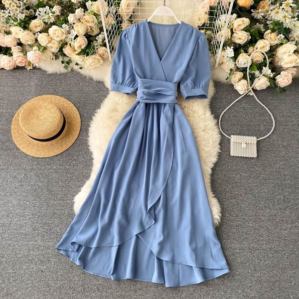 casual dresses women elegant dress 2021 summer v neck puff sleeve midi ladies a-line slim vestidos, Black;gray
casual dresses women elegant dress 2021 summer v neck puff sleeve midi ladies a-line slim vestidos, Black;gray