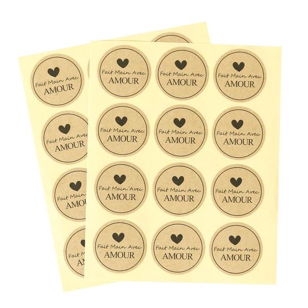 gift wrap 120pcs fait main avec amour kraft seal sticker round paper sealing labels cookie bags decorative wedding birthday party
gift wrap 120pcs fait main avec amour kraft seal sticker round paper sealing labels cookie bags decorative wedding birthday party
