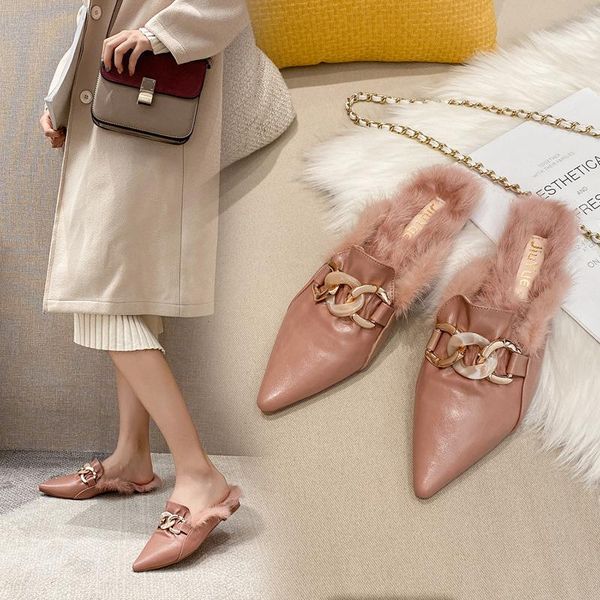 autumn and winter korean real hair flat-bottomed women's shoes low sandals slippers, Black
autumn and winter korean real hair flat-bottomed women's shoes low sandals slippers, Black