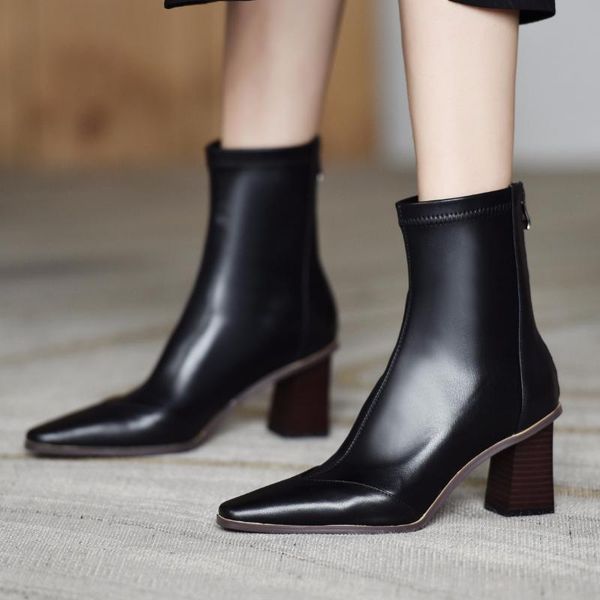 boots autumn winter women's fashion pointed toe mid heels black beige soft pu leather women ankle shoes
boots autumn winter women's fashion pointed toe mid heels black beige soft pu leather women ankle shoes