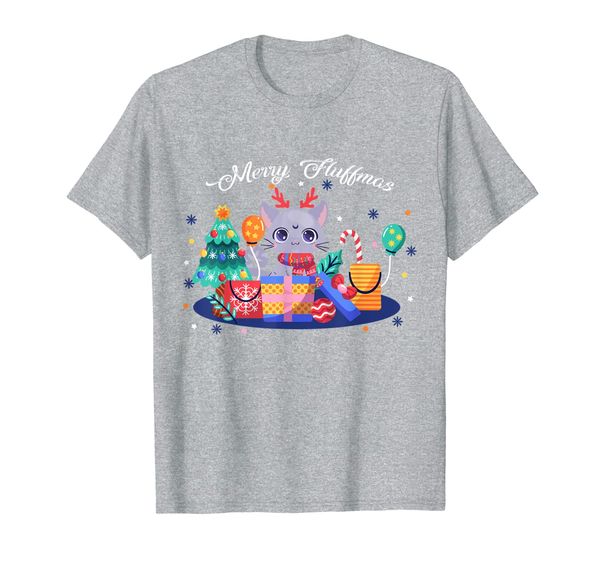 cat merry fluffmas funny gift for men women kid t-shirt, White;black
cat merry fluffmas funny gift for men women kid t-shirt, White;black