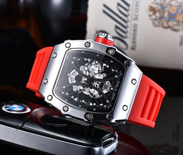 2021 luxury watches sports men's three-pin series quartz watch richard brand fashion ghost head rubber strap tonneau shap, Slivery;brown
2021 luxury watches sports men's three-pin series quartz watch richard brand fashion ghost head rubber strap tonneau shap, Slivery;brown