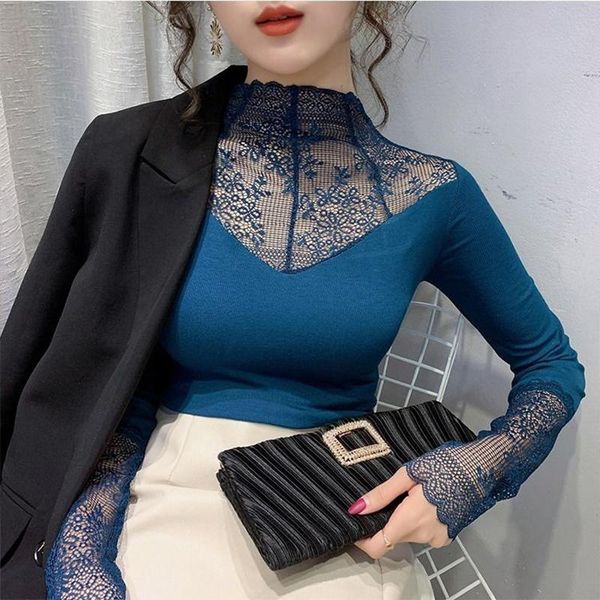 women's spring autumn style lace blouse shirt patchwork embroidery turtleneck long sleeve slim dd8347 blouses & shirts, White
women's spring autumn style lace blouse shirt patchwork embroidery turtleneck long sleeve slim dd8347 blouses & shirts, White