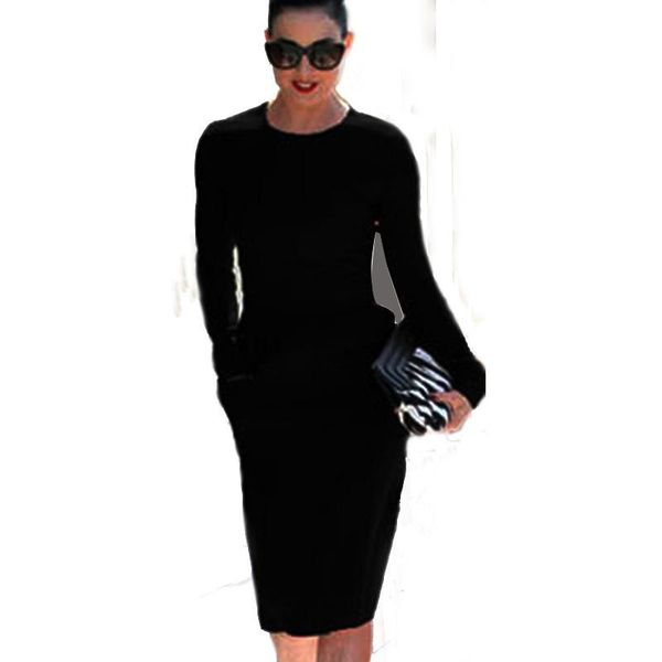 casual dresses women elegant o-neck full sleeve wear to work party cocktail pencil bodycon size s l xl xxl, Black;gray
casual dresses women elegant o-neck full sleeve wear to work party cocktail pencil bodycon size s l xl xxl, Black;gray