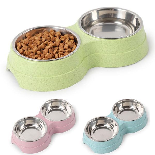 double pet bowls dog water feeder stainless steel drinking dish cat puppy feeding supplies small accessories & feeders
double pet bowls dog water feeder stainless steel drinking dish cat puppy feeding supplies small accessories & feeders