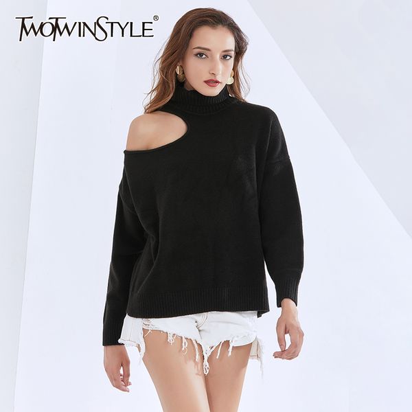 casual sweater for women turtleneck long sleeve hollow out one off shouder knitting sweaters female clothing 210524, White;black
casual sweater for women turtleneck long sleeve hollow out one off shouder knitting sweaters female clothing 210524, White;black