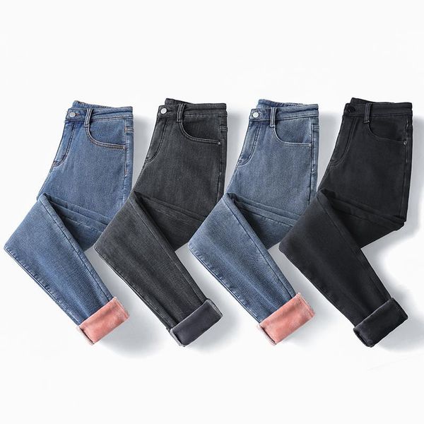 women's jeans high waist fleece pencil pants winter candy color solid thickening denim trousers casual warm jean p9576 ms29, Blue
women's jeans high waist fleece pencil pants winter candy color solid thickening denim trousers casual warm jean p9576 ms29, Blue