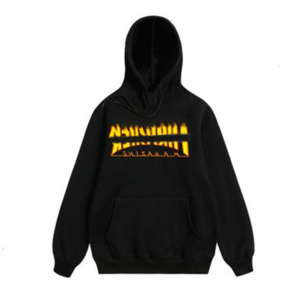 women's hooded men's printed autumn and winter hoodie flame thiened fce sweater, Black
women's hooded men's printed autumn and winter hoodie flame thiened fce sweater, Black