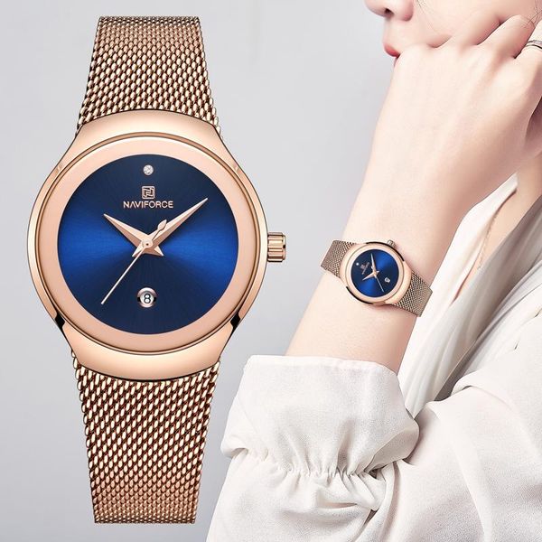 brand naviforce women simple watches female luxury quartz calendar watch ladies classic fashion rose gold blue wristwatch wristwatches, Slivery;brown
brand naviforce women simple watches female luxury quartz calendar watch ladies classic fashion rose gold blue wristwatch wristwatches, Slivery;brown