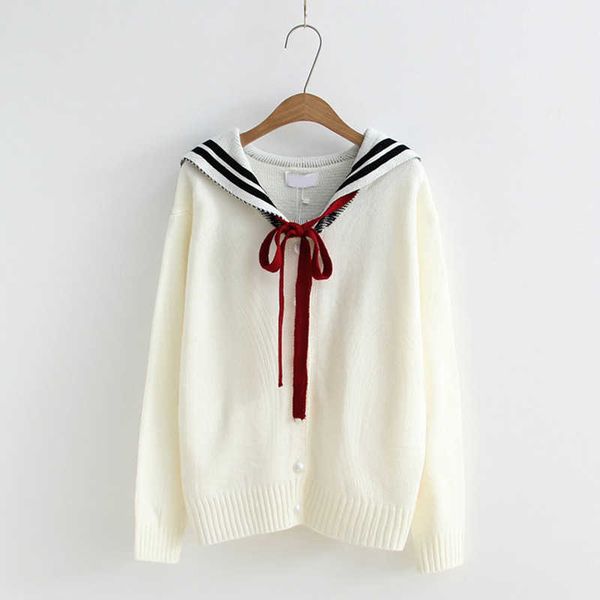 women's sweaters kawaii button cardigan coat women autumn winter japanese lolita sailor collar bow tie knitted beige blue chaqueta, White;black
women's sweaters kawaii button cardigan coat women autumn winter japanese lolita sailor collar bow tie knitted beige blue chaqueta, White;black