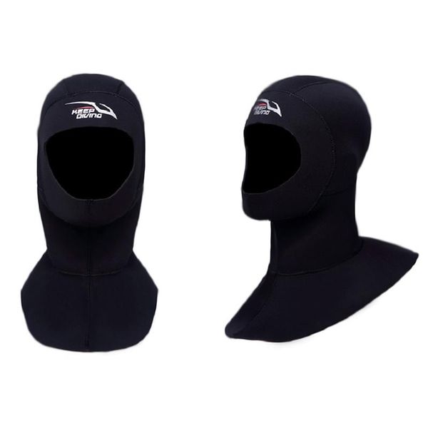 

diving masks keep 3mm neoprene hoods cap hat women men winter snorkel wetsuit warm head cover bibbed long to shoulder scuba hoo