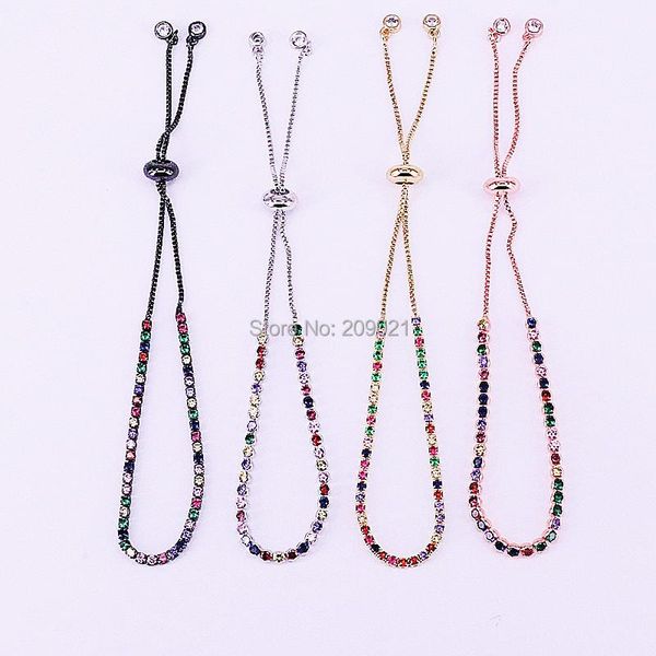 link, chain 10pcs fashion charm pave cz zircon adjustable bracelet for women girl bracelets jewelry findings making, Black
link, chain 10pcs fashion charm pave cz zircon adjustable bracelet for women girl bracelets jewelry findings making, Black
