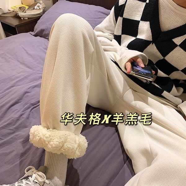 men's pants winter thick men warm fashion casual lamb wool plaid streetwear loose hip-hop straight mens trousers m-2xl, Black
men's pants winter thick men warm fashion casual lamb wool plaid streetwear loose hip-hop straight mens trousers m-2xl, Black