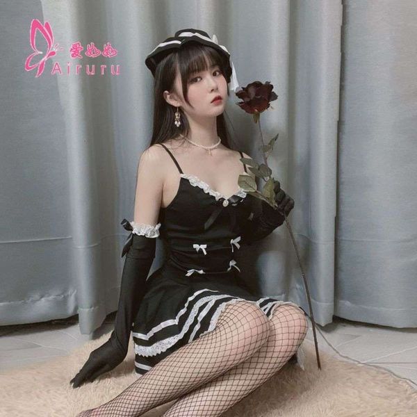 love such as new style underwear lovely princs skirt sling maid game uniform temptation, Black;white
love such as new style underwear lovely princs skirt sling maid game uniform temptation, Black;white