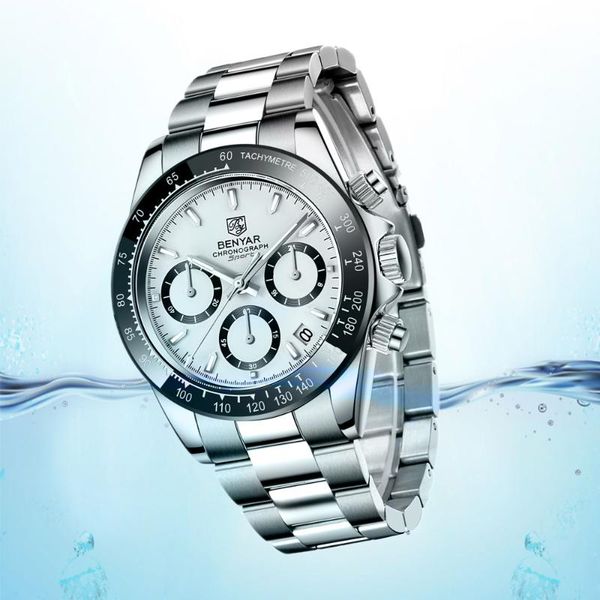 wristwatches benyar fashion luxury watch men casual quartz wristwatch stainless steel waterproof 30m automatic diving watches montre homme, Slivery;brown
wristwatches benyar fashion luxury watch men casual quartz wristwatch stainless steel waterproof 30m automatic diving watches montre homme, Slivery;brown