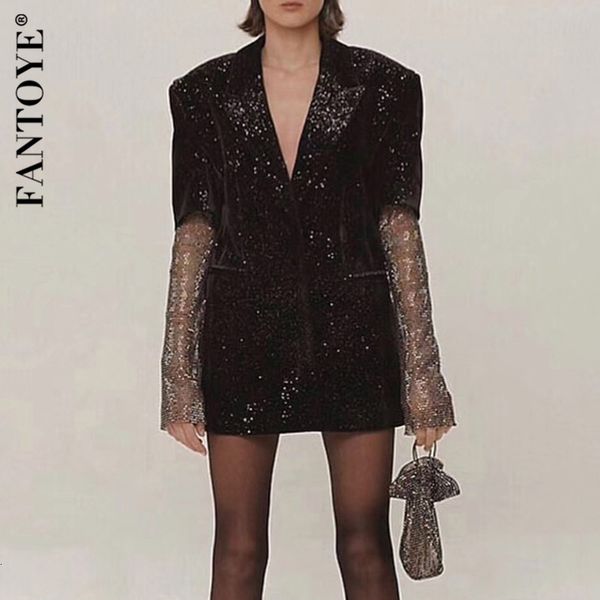 women's suits & blazers diamonds shiny patchwork women coats fashion long sleeve rhinestone pockets clubwear 2021 d41a, White;black
women's suits & blazers diamonds shiny patchwork women coats fashion long sleeve rhinestone pockets clubwear 2021 d41a, White;black