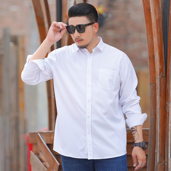 wolf first size men's casual shirt business loose fat large solid color long sleeve spring and autumn, White;black
wolf first size men's casual shirt business loose fat large solid color long sleeve spring and autumn, White;black