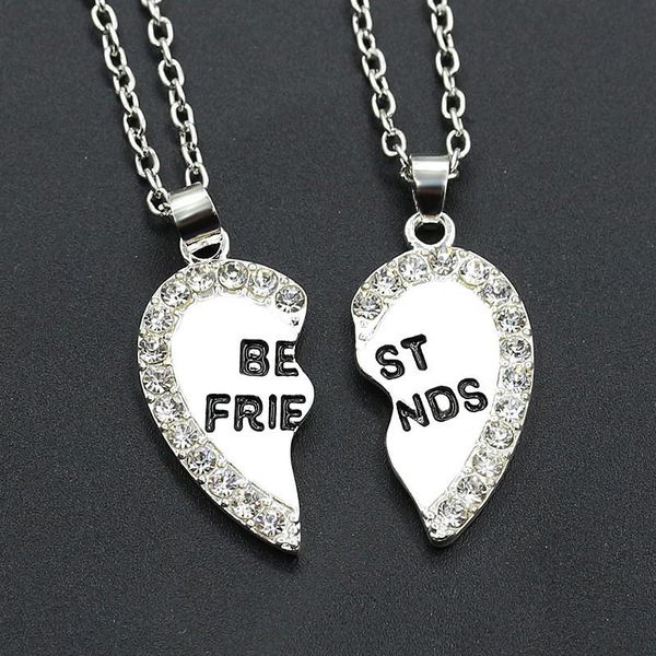 pendant necklaces friends heart shape necklace personality friendship jewelry gift, Silver
pendant necklaces friends heart shape necklace personality friendship jewelry gift, Silver