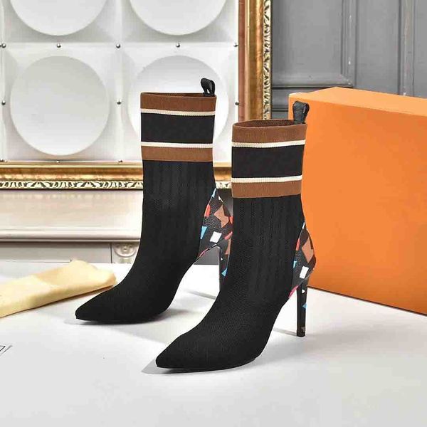 socks boots autumn winter women shoes knitted elastic boots letter fashion boots thick heels woman high-heeled shoes large size 35-42, Black
socks boots autumn winter women shoes knitted elastic boots letter fashion boots thick heels woman high-heeled shoes large size 35-42, Black