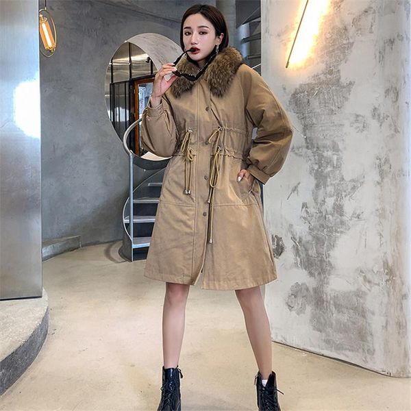 women's fur & faux coat 2021 winter real raccoon collar double drawstring a-line parkas long liner warm thick jacket, Black
women's fur & faux coat 2021 winter real raccoon collar double drawstring a-line parkas long liner warm thick jacket, Black