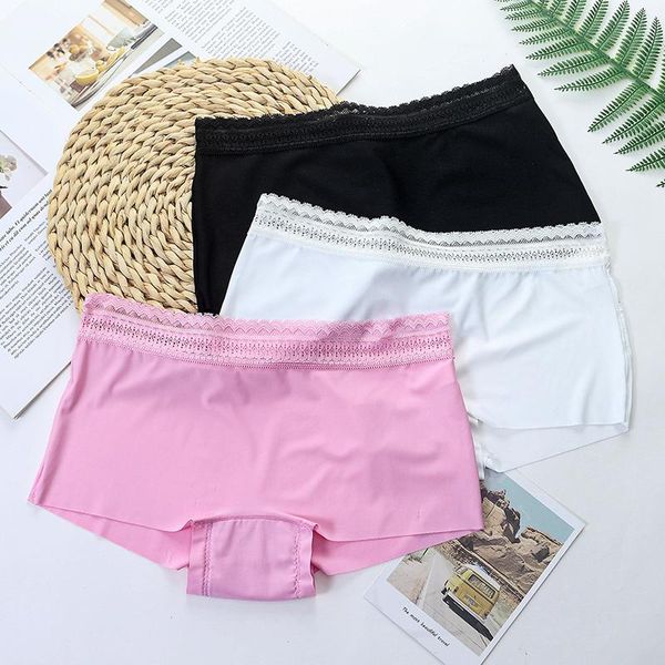 women's panties cotton crotch boxer briefs low waist lace panti esice silk seamless flat angle underwear safety pants, Black;pink
women's panties cotton crotch boxer briefs low waist lace panti esice silk seamless flat angle underwear safety pants, Black;pink