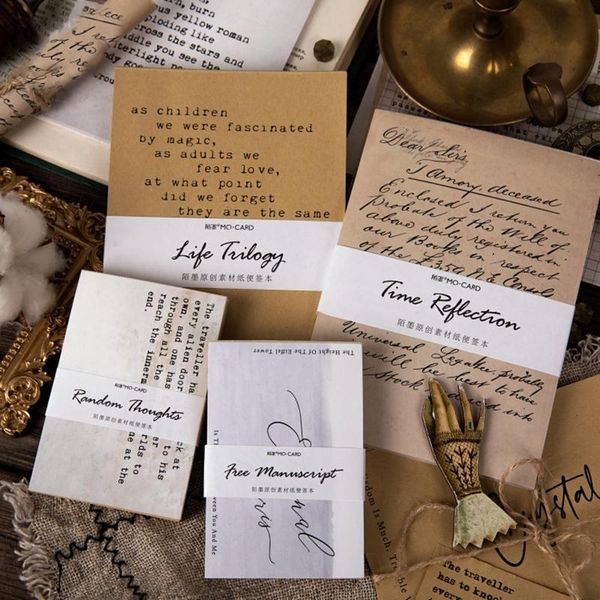 creative 4 styles 50 pieces english style series kraft paper note book message memo notepads gift wrap
creative 4 styles 50 pieces english style series kraft paper note book message memo notepads gift wrap