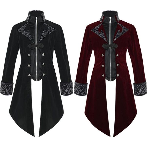 men's trench coats gothic vintage blouse long sleeve tuxedo suede full length zipper overcoat vogueable design party coat man, Tan;black
men's trench coats gothic vintage blouse long sleeve tuxedo suede full length zipper overcoat vogueable design party coat man, Tan;black