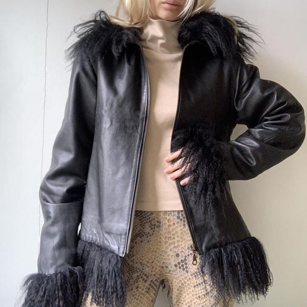 women's jackets women fur trim cardigan pu leather long sleeve single breasted coats turndown collar vintage fall winter outwear, Black;brown
women's jackets women fur trim cardigan pu leather long sleeve single breasted coats turndown collar vintage fall winter outwear, Black;brown